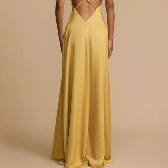 Deep V-Neck Maxi Dress | Formal Sleeveless Open Back Dress - Picture 9 of 9